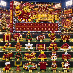 Washington Commanders NFL 24 Day Of Christmas Advent Calendar Gift For Fan