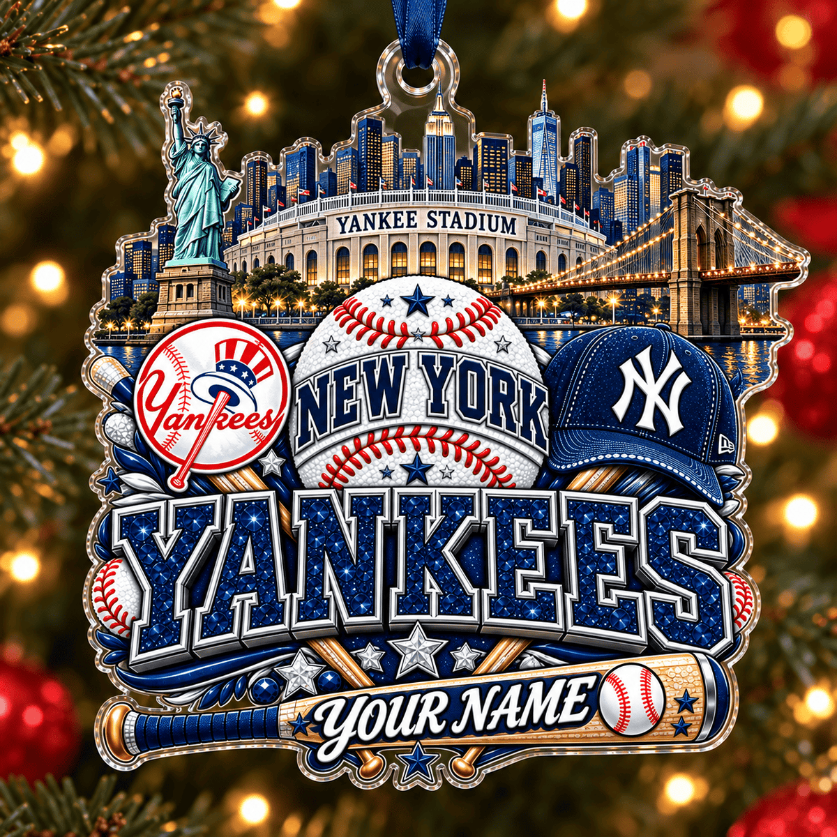 New York Yankees Christmas MLB Acrylic Ornament Personalized Gift For Fan - Limited Edition