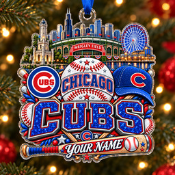 Chicago Cubs Christmas MLB Acrylic Ornament Personalized Gift For Fan - Limited Edition