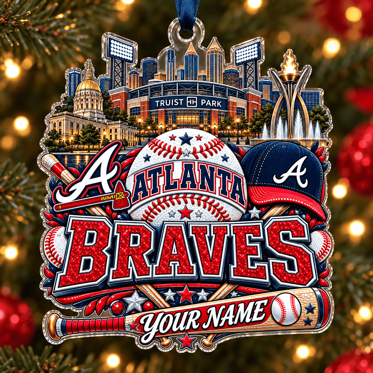 Atlanta Braves Christmas MLB Acrylic Ornament Personalized Gift For Fan - Limited Edition
