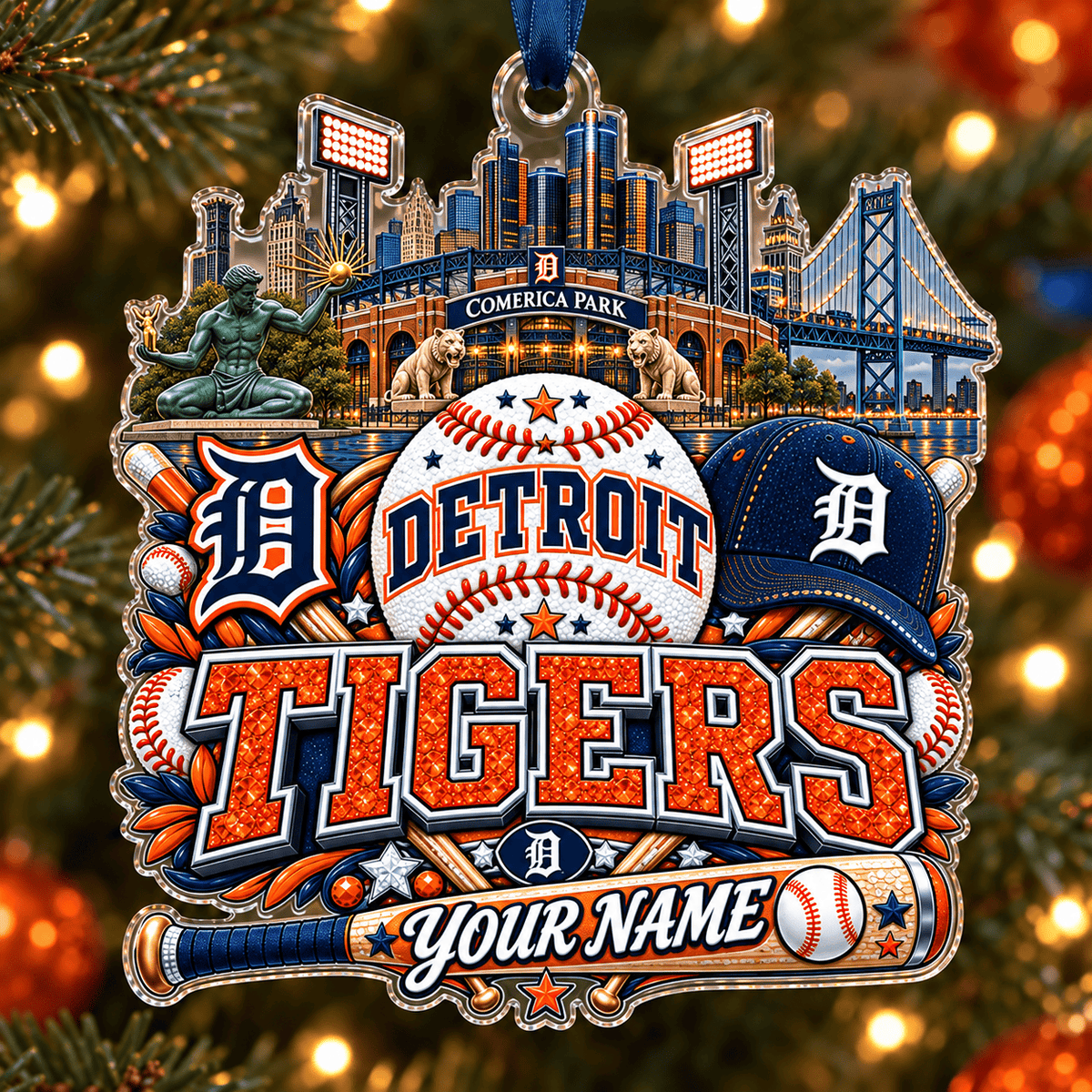 Detroit Tigers Christmas MLB Acrylic Ornament Personalized Gift For Fan - Limited Edition