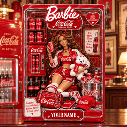 Coca-Cola Collector Edition Barbie ustom Any Name Acrylic Block Plaque Gifts For Fan - Limited Edition