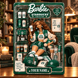 Starbucks Collector Edition Barbie Custom Any Name Acrylic Block Plaque Gifts For Fan - Limited Edition