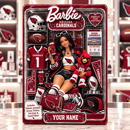 Arizona Cardinals Collector Edition Barbie Custom Any Name Acrylic Block Plaque Gifts For Fan - Limited Edition