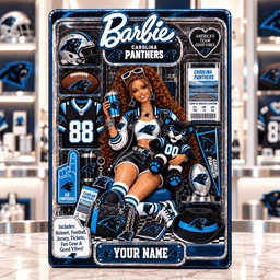 Carolina Panthers Collector Edition Barbie Custom Any Name Acrylic Block Plaque Gifts For Fan - Limited Edition