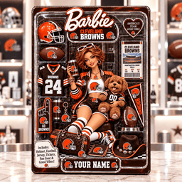 Cleveland Browns Collector Edition Barbie Custom Any Name Acrylic Block Plaque Gifts For Fan - Limited Edition