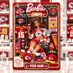 Kansas City Chiefs Collector Edition Barbie Custom Any Name Acrylic Block Plaque Gifts For Fan - Limited Edition