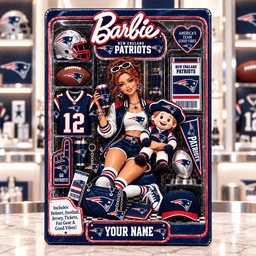 New England Patriots Collector Edition Barbie Custom Any Name Acrylic Block Plaque Gifts For Fan - Limited Edition