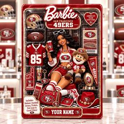 San Francisco 49ers Collector Edition Barbie Custom Any Name Acrylic Block Plaque Gifts For Fan - Limited Edition