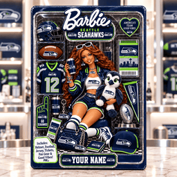 Seattle Seahawks Collector Edition Barbie Custom Any Name Acrylic Block Plaque Gifts For Fan - Limited Edition