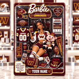 Washington Commanders Collector Edition Barbie Custom Any Name Acrylic Block Plaque Gifts For Fan - Limited Edition