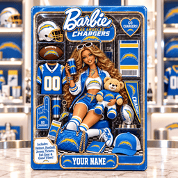 Los Angeles Chargers Collector Edition Barbie Custom Any Name Acrylic Block Plaque Gifts For Fan - Limited Edition
