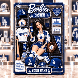 Los Angeles Dodgers Collector Edition Barbie Custom Any Name Acrylic Block Plaque Gifts For Fan - Limited Edition
