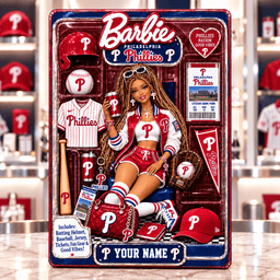 Philadelphia Phillies Collector Edition Barbie Custom Any Name Acrylic Block Plaque Gifts For Fan - Limited Edition