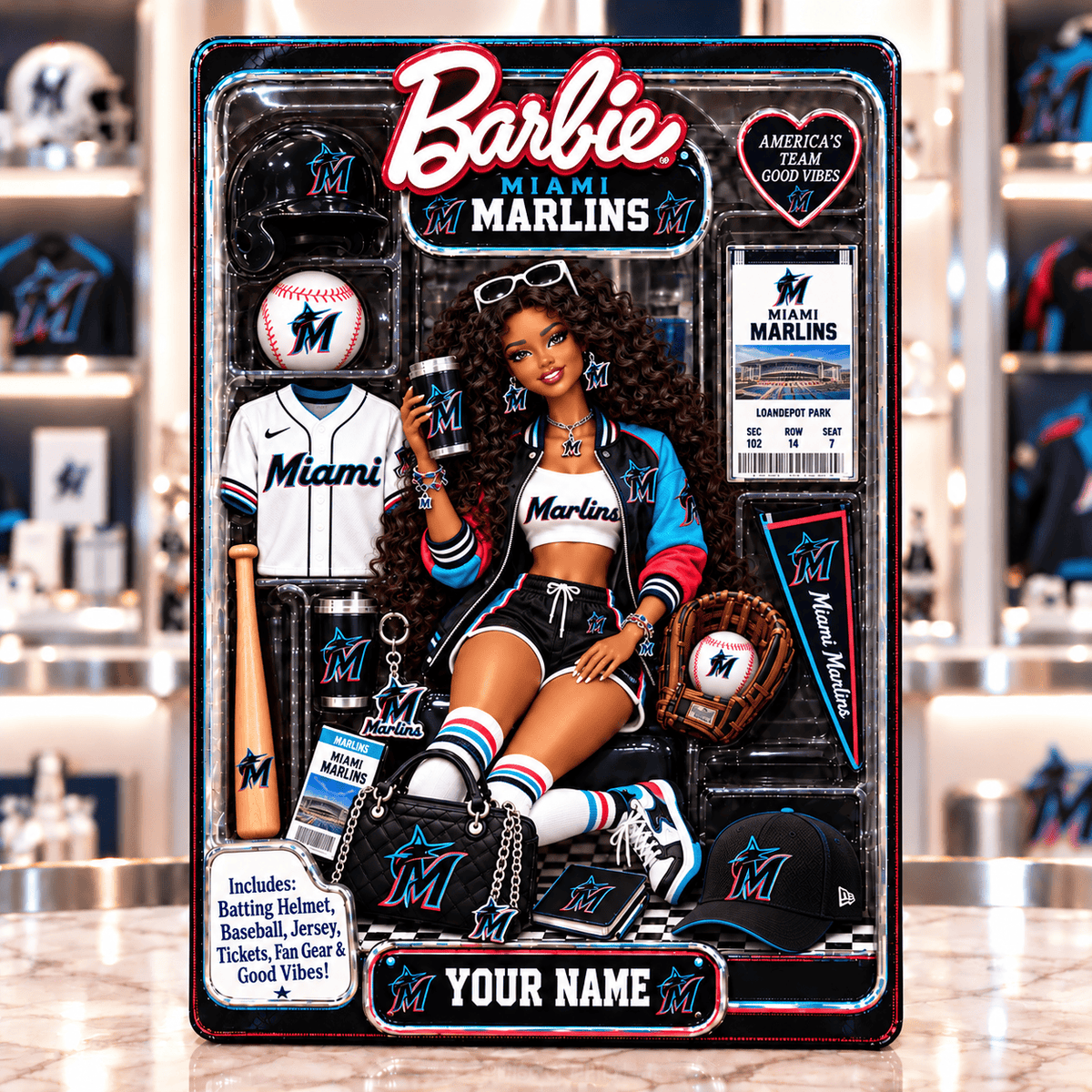 Seattle Mariners Collector Edition Barbie Custom Any Name Acrylic Block Plaque Gifts For Fan - Limited Edition