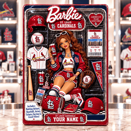 St. Louis Cardinals Collector Edition Barbie Custom Any Name Acrylic Block Plaque Gifts For Fan - Limited Edition