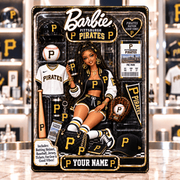 Pittsburgh Pirates Collector Edition Barbie Custom Any Name Acrylic Block Plaque Gifts For Fan - Limited Edition