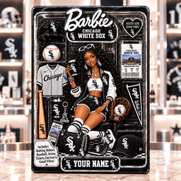 Chicago White Sox Collector Edition Barbie Custom Any Name Acrylic Block Plaque Gifts For Fan - Limited Edition