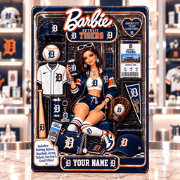 Detroit Tigers Collector Edition Barbie Custom Any Name Acrylic Block Plaque Gifts For Fan - Limited Edition