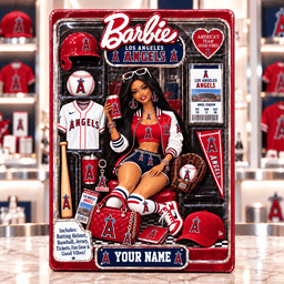 Los Angeles Angels Collector Edition Barbie Custom Any Name Acrylic Block Plaque Gifts For Fan - Limited Edition