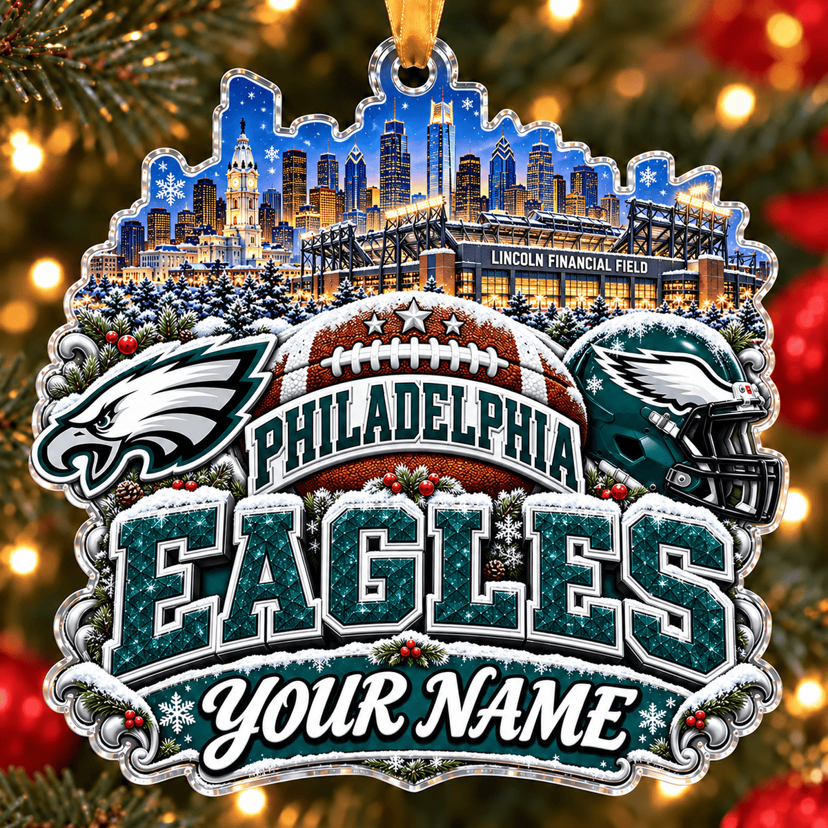 Philadelphia Eagles Christmas NFL Acrylic Ornament Personalized Gift For Fan - Limited Edition