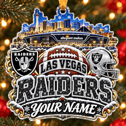 Las Vegas Raiders Christmas NFL Acrylic Ornament Personalized Gift For Fan - Limited Edition
