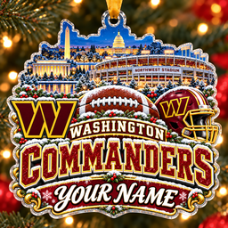 Washington Commanders Christmas NFL Acrylic Ornament Personalized Gift For Fan - Limited Edition