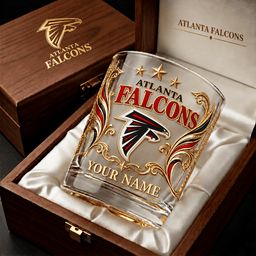 Atlanta Falcons NFL Whiskey Glass Custom Any Name Gifts For Fan - Limited Edition