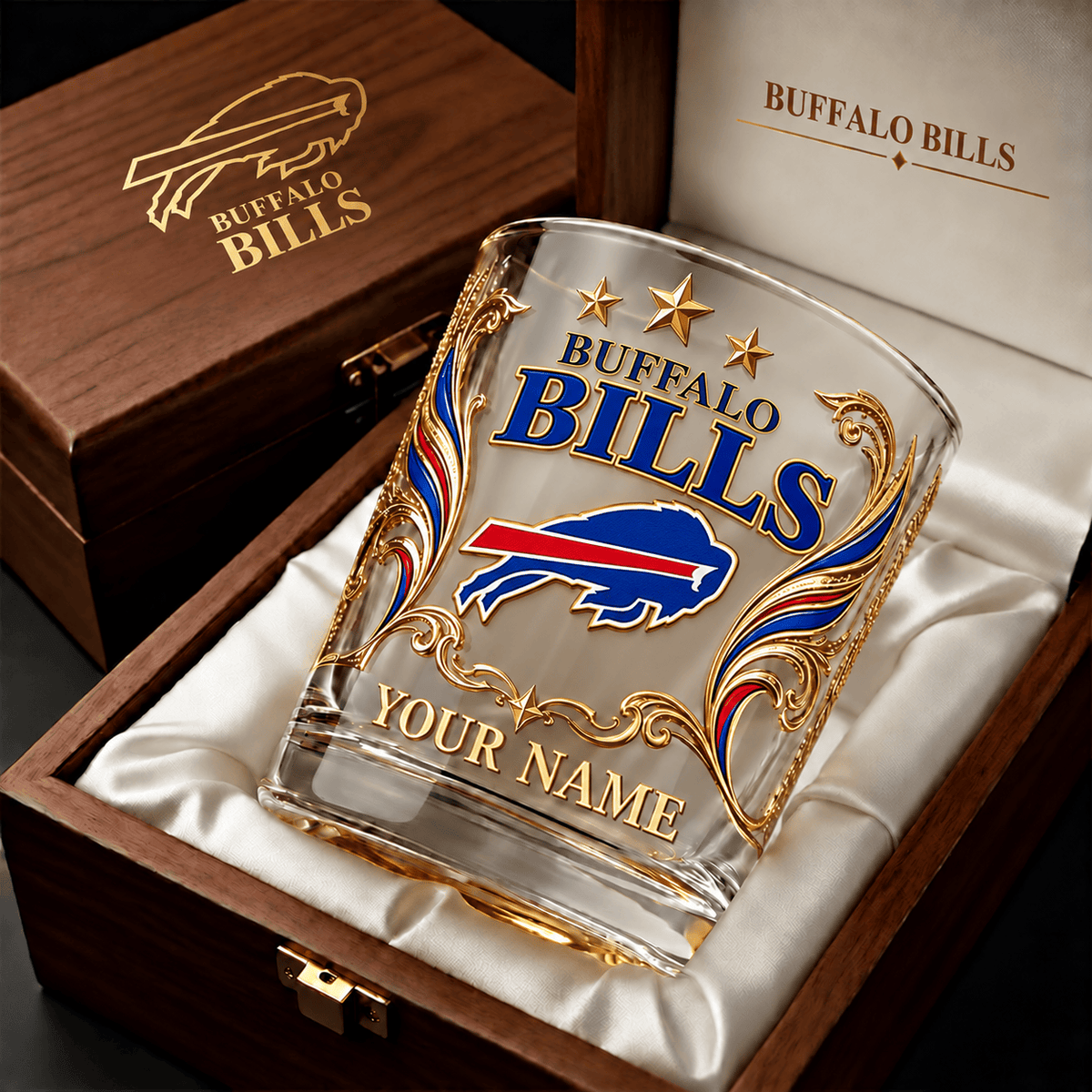 Buffalo Bills NFL Whiskey Glass Custom Any Name Gifts For Fan - Limited Edition