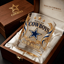 Dallas Cowboys NFL Whiskey Glass Custom Any Name Gifts For Fan - Limited Edition