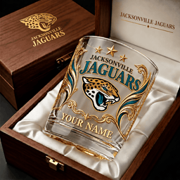 Jacksonville Jaguars NFL Whiskey Glass Custom Any Name Gifts For Fan - Limited Edition