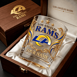 Los Angeles Rams NFL Whiskey Glass Custom Any Name Gifts For Fan - Limited Edition