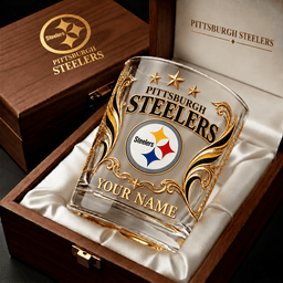 Pittsburgh Steelers NFL Whiskey Glass Custom Any Name Gifts For Fan - Limited Edition