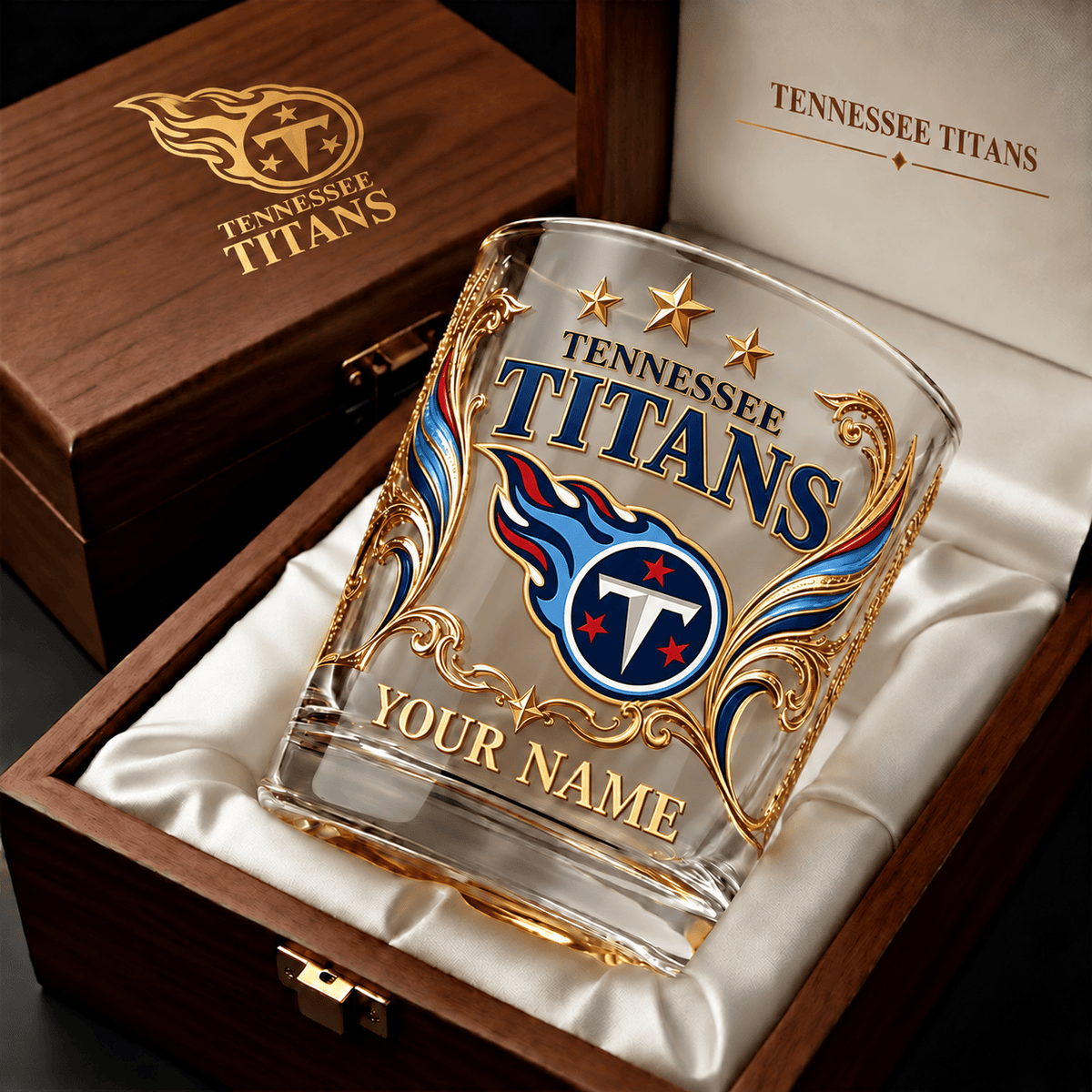 Tennessee Titans NFL Whiskey Glass Custom Any Name Gifts For Fan - Limited Edition