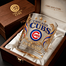 Chicago Cubs MLB Whiskey Glass Custom Any Name Gifts For Fan - Limited Edition