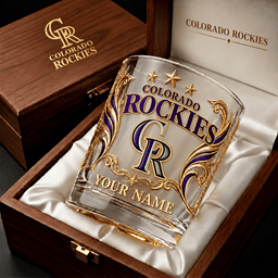 Colorado Rockies MLB Whiskey Glass Custom Any Name Gifts For Fan - Limited Edition