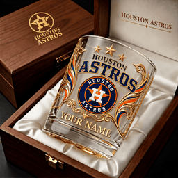 Houston Astros MLB Whiskey Glass Custom Any Name Gifts For Fan - Limited Edition