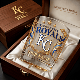 Kansas City Royals MLB Whiskey Glass Custom Any Name Gifts For Fan - Limited Edition