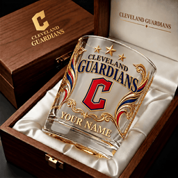 Cleveland Guardians MLB Whiskey Glass Custom Any Name Gifts For Fan - Limited Edition