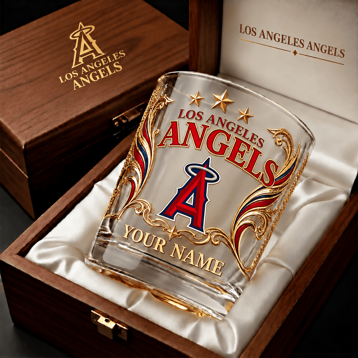 Los Angeles Angels MLB Whiskey Glass Custom Any Name Gifts For Fan - Limited Edition