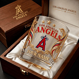 Los Angeles Angels MLB Whiskey Glass Custom Any Name Gifts For Fan - Limited Edition