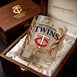 Minnesota Twins MLB Whiskey Glass Custom Any Name Gifts For Fan - Limited Edition