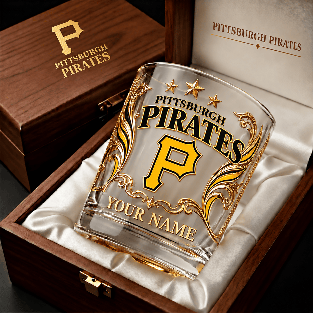 Pittsburgh Pirates MLB Whiskey Glass Custom Any Name Gifts For Fan - Limited Edition