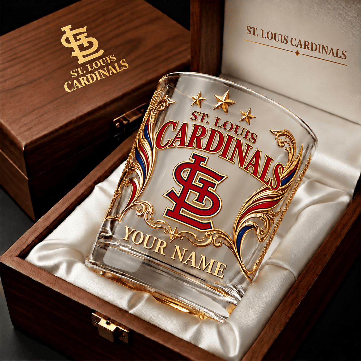 St. Louis Cardinals MLB Whiskey Glass Custom Any Name Gifts For Fan - Limited Edition