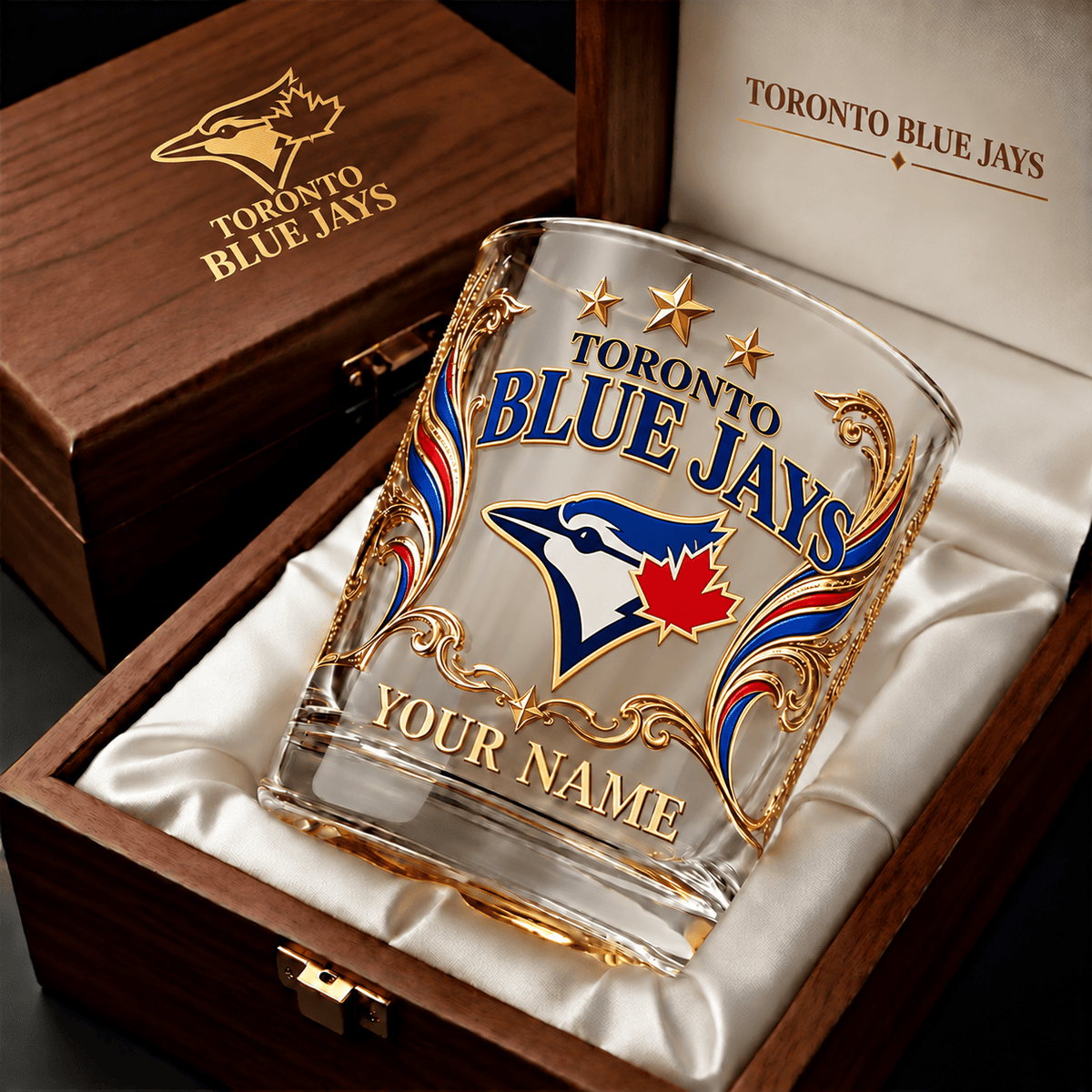 Toronto Blue Jays MLB Whiskey Glass Custom Any Name Gifts For Fan - Limited Edition