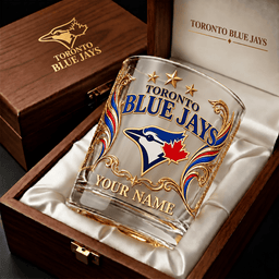 Toronto Blue Jays MLB Whiskey Glass Custom Any Name Gifts For Fan - Limited Edition