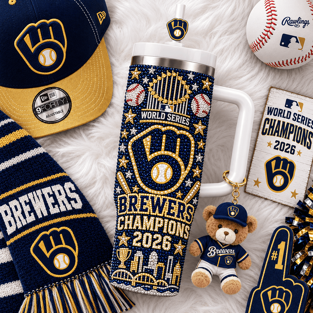 Milwaukee Brewers 2026 World Series Champions Bling Tumbler Rhinestones Gift For Fan - Limited Edition