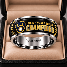 Milwaukee Brewers 2026 World Series Champions Silver Tungsten Ring Personalized Gift For Fan - Limited Edition