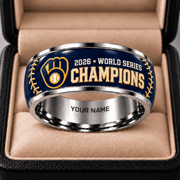 Milwaukee Brewers 2026 World Series Champions Silver Tungsten Ring Personalized Gift For Fan - Limited Edition