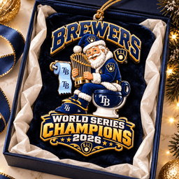 Milwaukee Brewers 2026 World Series Champions Santa Ornament Christmas Gift For Fan
